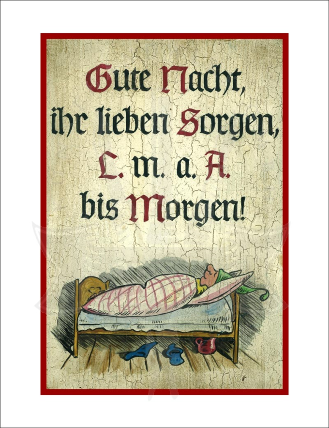 Holzschild "Gute Nacht ihr lieben Schildermanufaktur